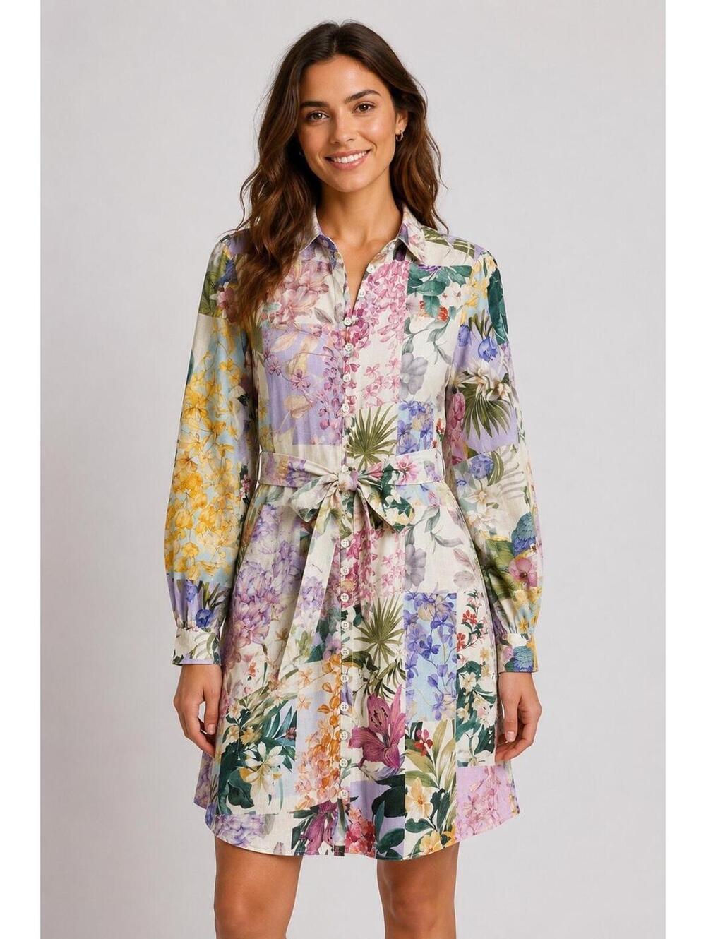Zara Womens Shirt Dress S Cottagecore Classic Beach Preppy Classic Bird Print
